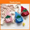 Strawberry Adorable Children Canvas Mini Purse Zipper Storage Activities Travel