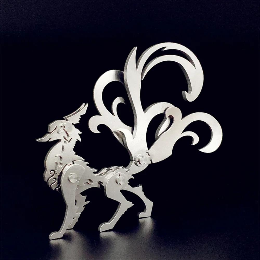 Microworld 3D Metal Animal Puzzle Games Steel Warcraft DIY Kits Detachable Jigsaw Birthday Gifts Toys For Home Decorative