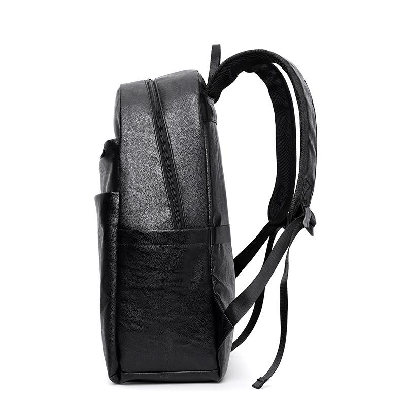 Men's Business Commuting Backpack, Large-capacity Student Travel Computer Backpack, Pu Leather Casual Backpack