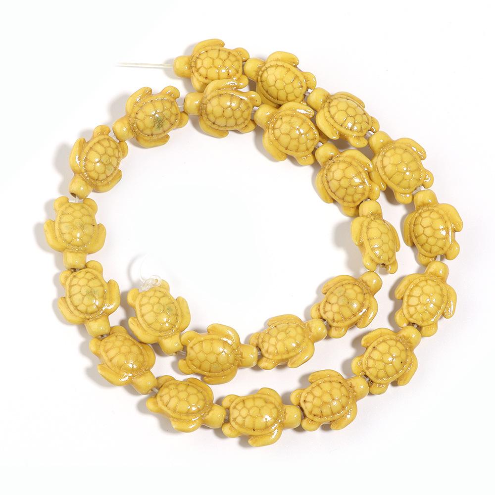 Colorful Turtle Shape Turquoise Beaded Strand for DIY Handmade Jewelry Accessories