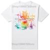 Funny Cat Drummer Drums Drumming Music Lover Tshirts Men Womens Fashion Casual Tshirt 100 Cotton Loose Oversized T Shirt
