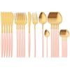 24Pcs Gold Cutlery Set 304 Stainless Steel Dinnerware Set Dinner Knives Forks Coffee Spoon Silverware Kitchen Flatware Tableware