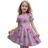 Girls Fly Sleeve Nightgown Girls Milk Silk Dresses