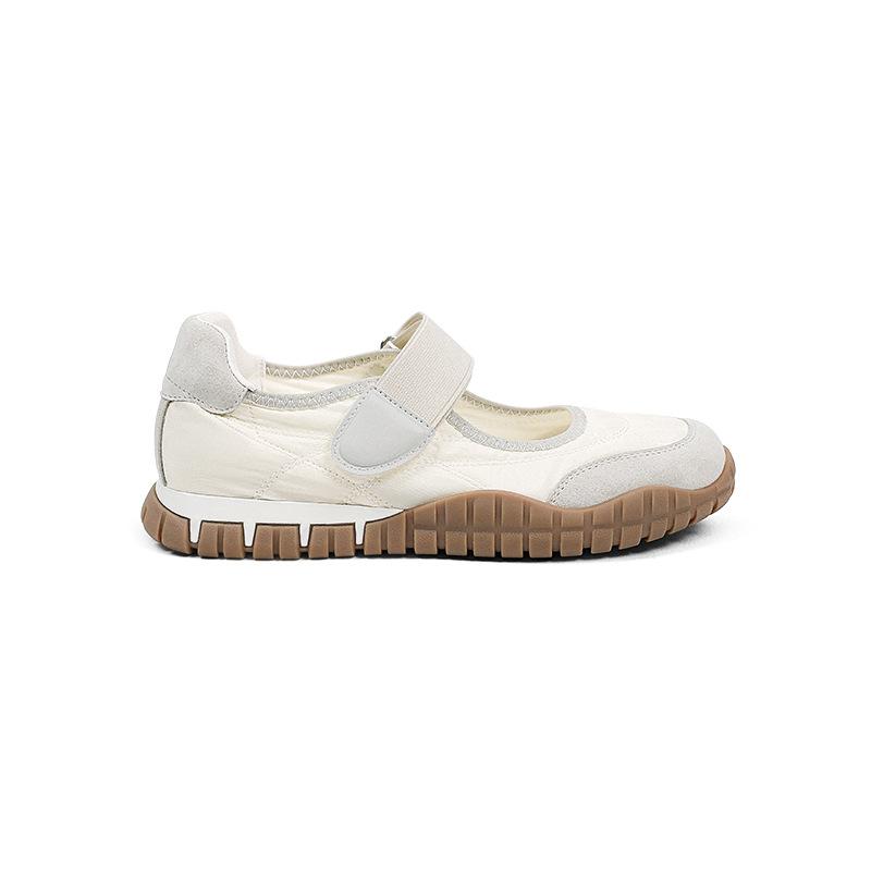 

Овчина Мэри Джейн подиум дышащие липучки балетки Мэри Джейн одинарная обувь женская 2025 лето новые сандалии верхняя одежда 40