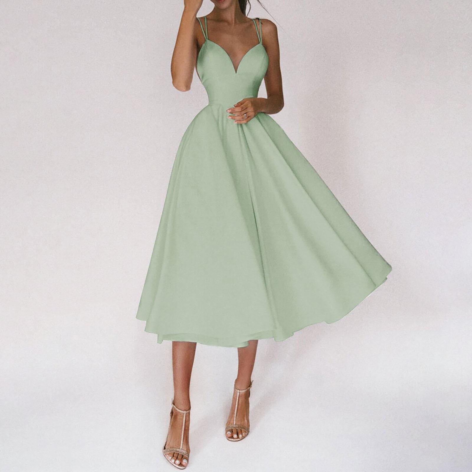 

Женская мода с цветочным принтом формальное винтажное тонкое свадебное длинное платье с коротким рукавом S зелёный