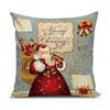 Soft Fabric Designer Decorative Printed Merry Christmas Theme Cushion Cover Xmas Decorations for Sofa Living Room Set of 5 12 X 12 Inch Multi