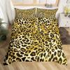 Bamboo Fiber Luxury Comforter Cover Gold Leopard Print Bedding Set Duvet Cover + Pillowcases 15 Colors Bed Spread Set Complete