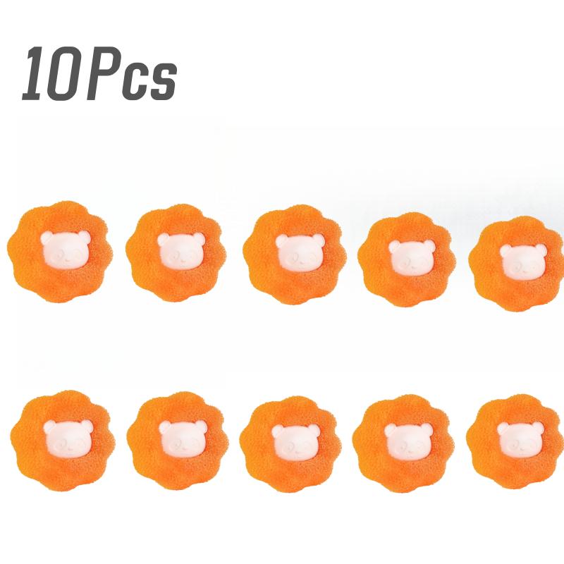 

1/5/10шт набор шариков для стирки многоразовая стиральная машина для удаления волос шарик для чистки ворса пуха домашних животных одежда бытовая продукция Orange 10PCS
