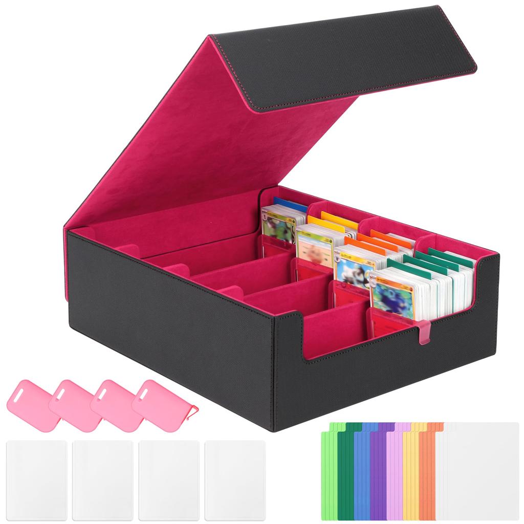 of Large Capacity Deck Holds Over 3200 Trading PU Leather with Card Stoppers and Compatible with and Duel Masters [Guardian Cards] Case, Cards,