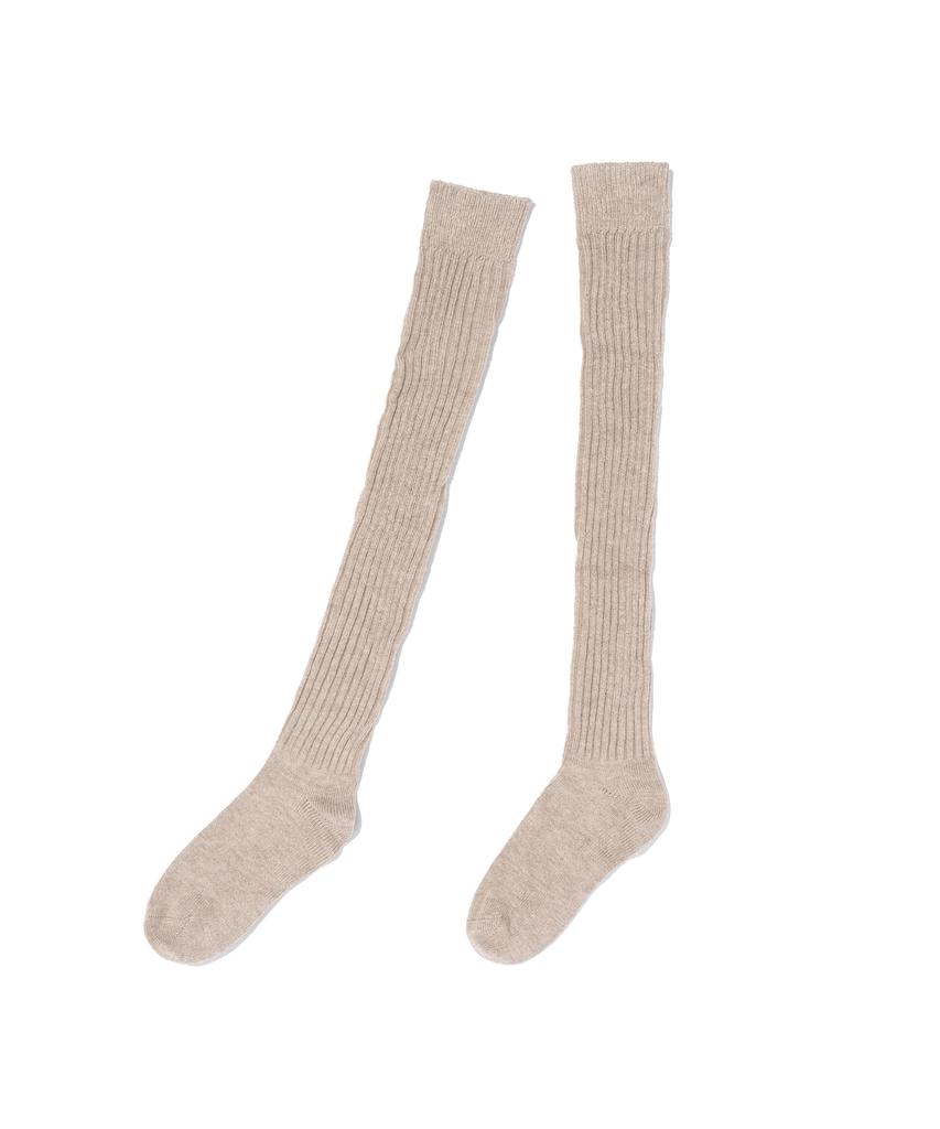 CARGOBROS FOR WOMAN Classic Ribbed Knee Socks (Beige)