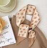 Fashion Printing Silk Hair Scarf for Women Chiffon Long Ribbon Ponytail Ties Headbands