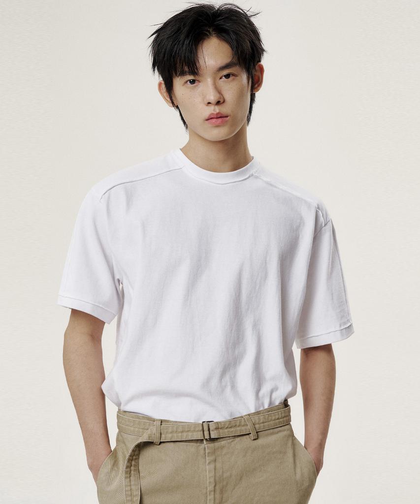 NOISE Low-Cut Loose-Fit Short-Sleeve T-Shirt - White