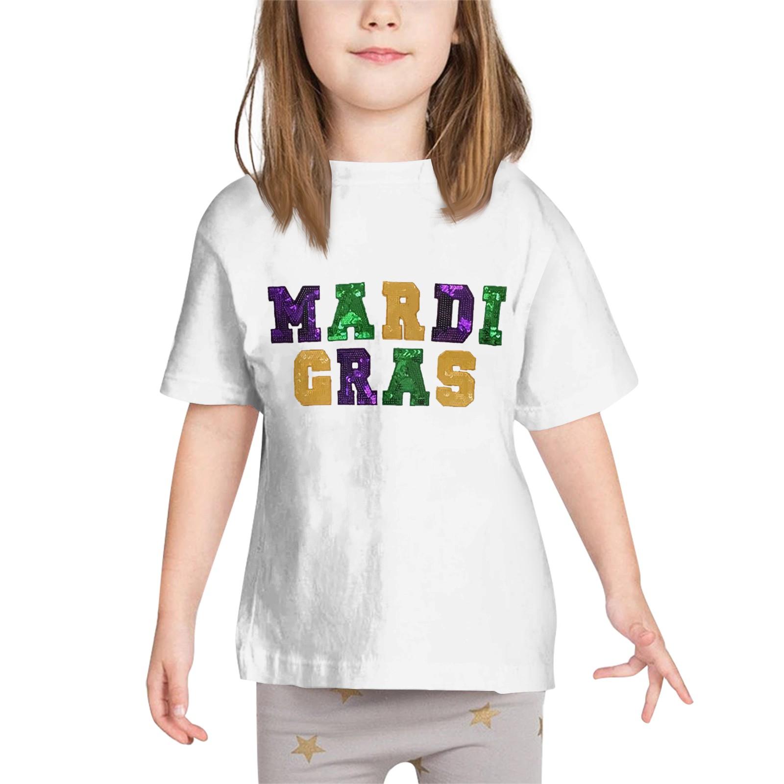 

Детские карнавальные топы, свободные футболки с короткими рукавами и круглым вырезом для мальчиков и девочек, топы 110