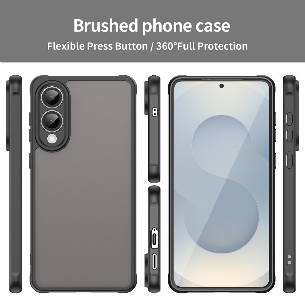 For Samsung Galaxy S25 Edge Case with Screen Film WANLONFENG FD Series Skin Touch TPU PC Phone Back Cover