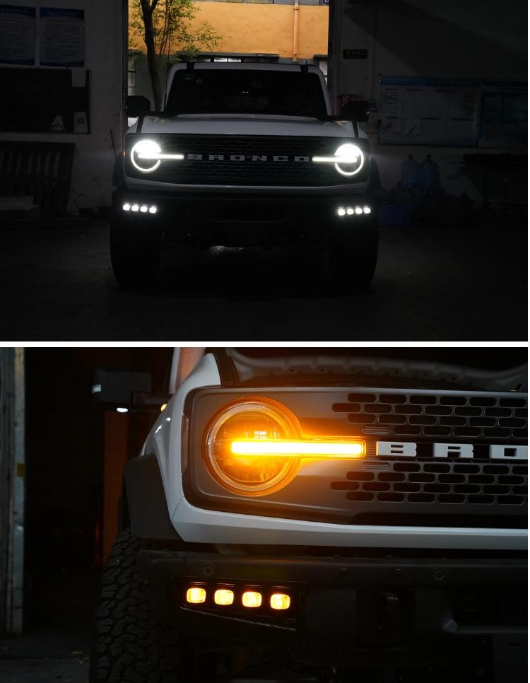 Ford Bronco Daytime Running Light for Front Bumper (2021-2025, Two-Color)