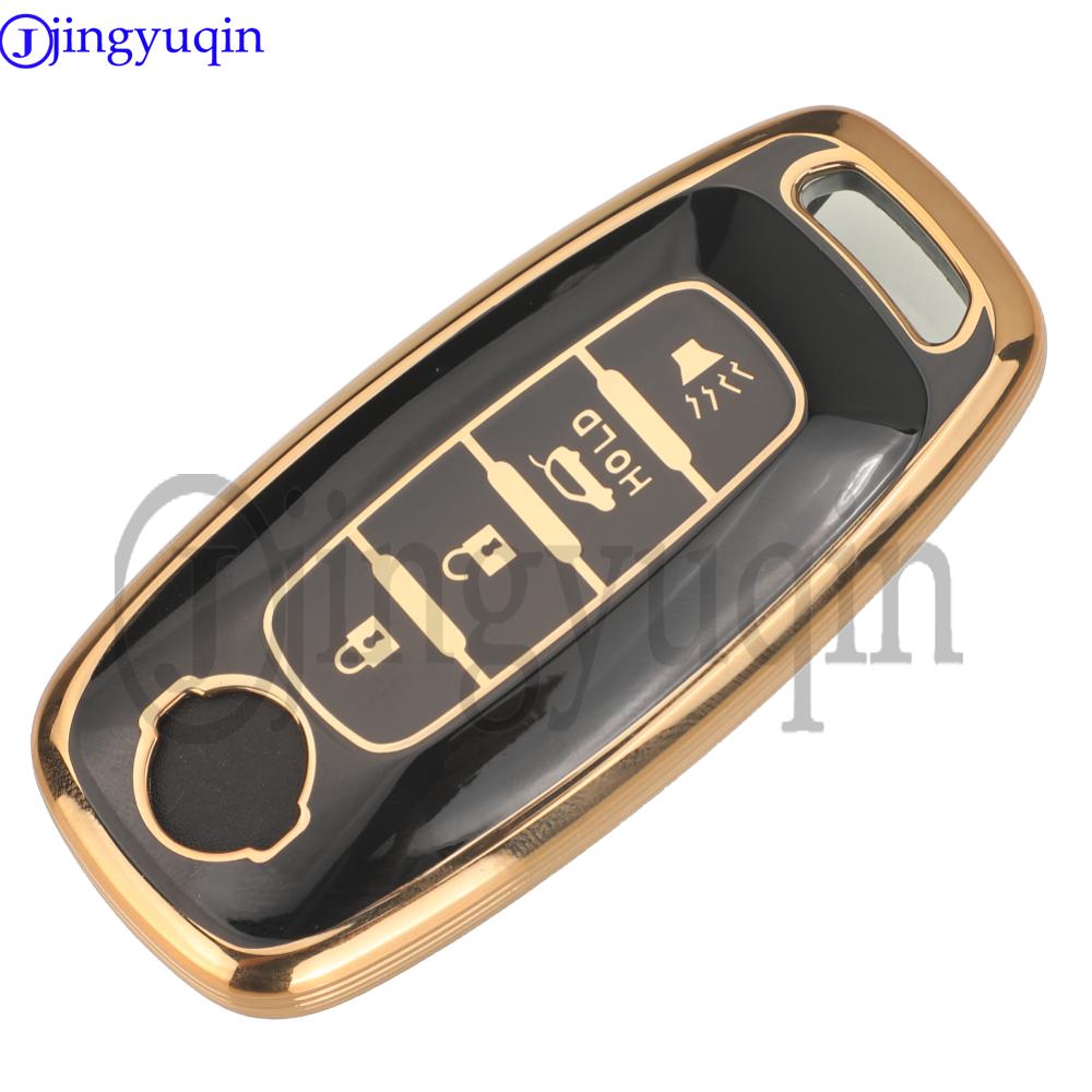 Jingyuqin Soft Tpu Car Key Case 3/4/5 Buttons For Nissan Rouge Kicks Pathfinder J12 Ariya Altima Rogue Qashqai Bluebird Sylphy