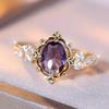Drop-shaped Inlaid Zircon Ring, Simple and Versatile and American Style Fashionable New Ring