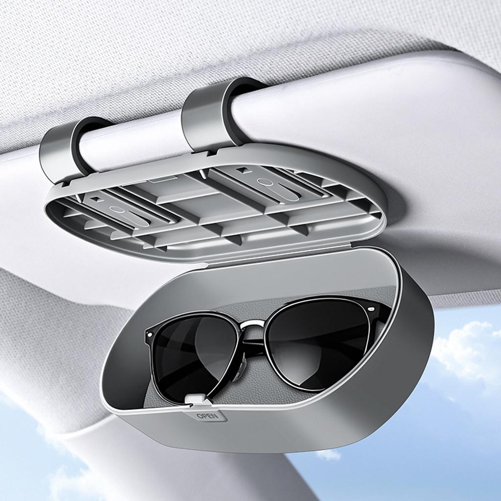 Car Sunglasses Case, Car Sun Visor Sunglasses Case, Multi-functional Sunglasses Clip, Convenient Storage For Glasses/cards And Receipts.