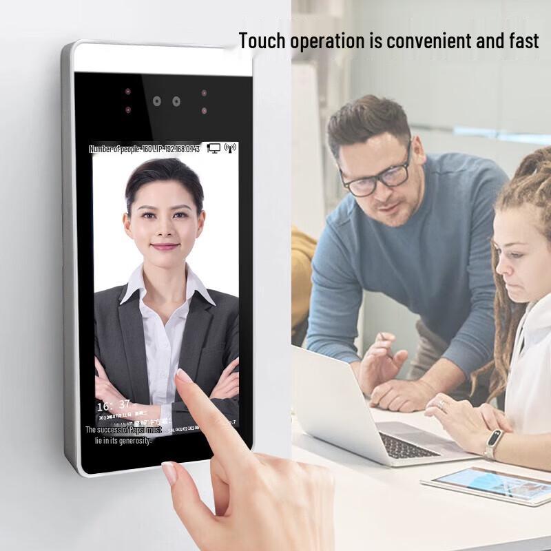 8-inch Dual-Camera Face Recognition Attendance & Access Control System CN Plug (adapter Included)