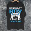 Fashion Birthday Boy Time To Level Up T Shirt for Unisex WoUnisex Gamer Girl Boy Cotton Tee Shirt Short Sleeve Tops