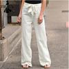Women's Fashion Casual Solid Color Print Trousers Pants & Capris