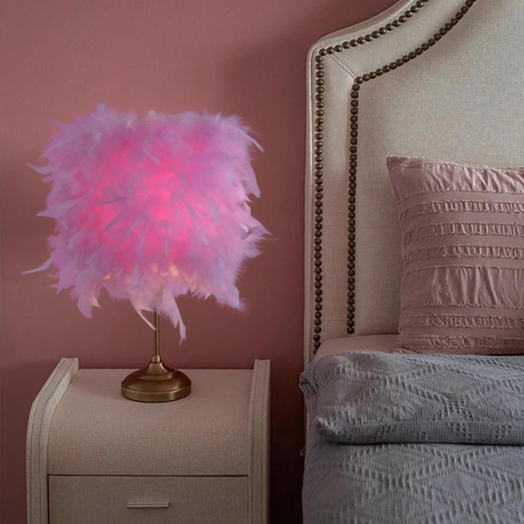 Elegant Feather Lamp Shade for Modern Home Decor