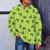 Herre Print Falsk Genser, Rundhalset Sweatshirt, Løs Langermet Topp