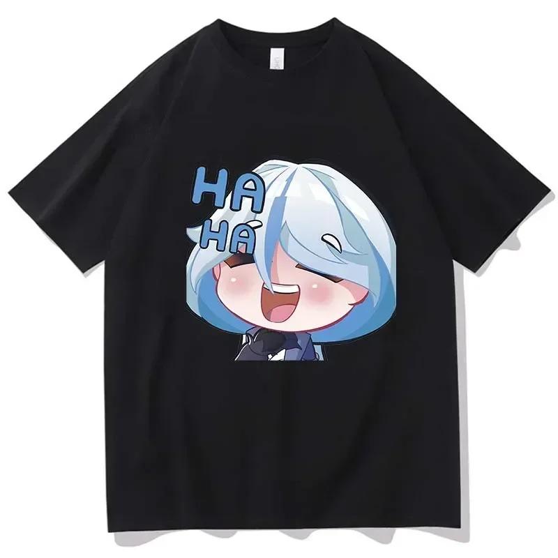 Anime Genshin Impact Furina T Shirts Kawiai Women T Shirt Aesthetic Short Sleeve T-shirt Unisex Tees Vintage Clothing Tops Y2k