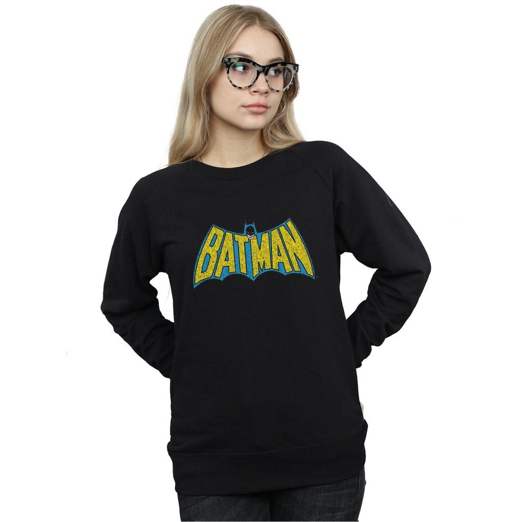 DC Comics Womens/Ladies Batman Crackle Logo Sweatshirt