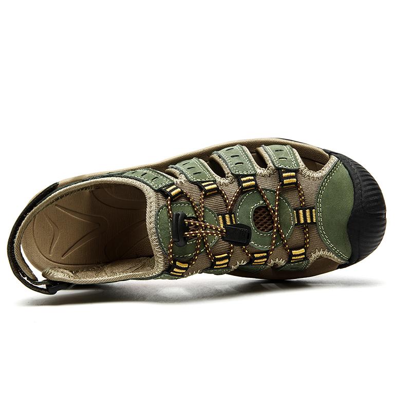 Velké pánské sandály z pravé kůže letní pánské plážové sandály Venkovní sandály pro muže