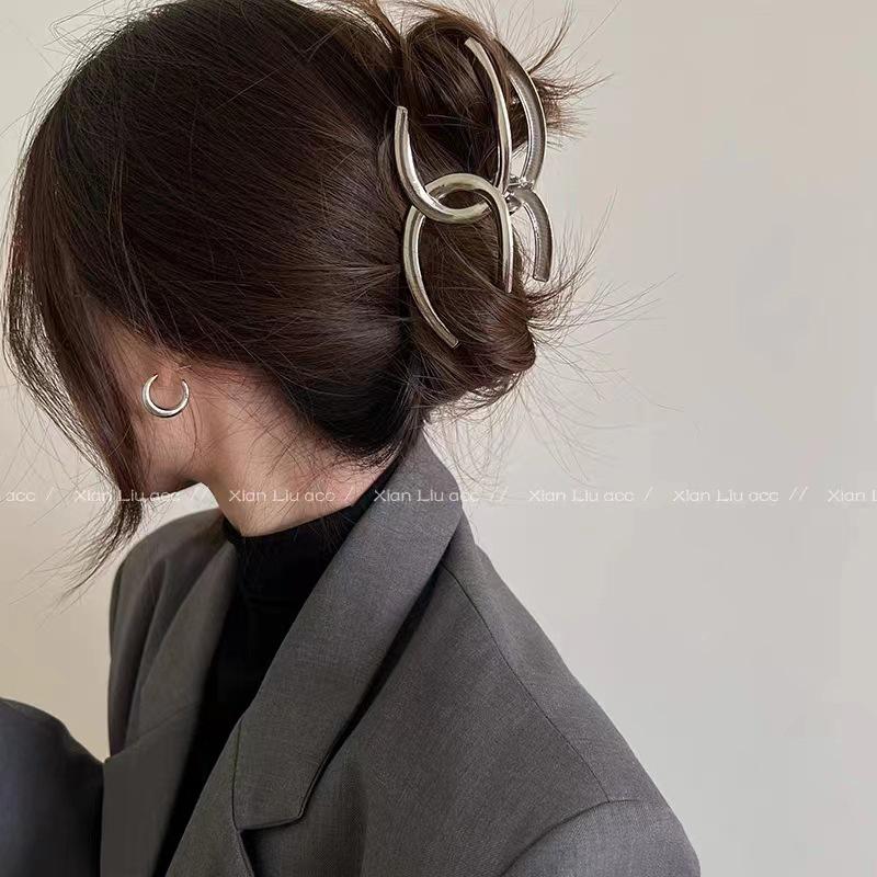 Premium Metal Hair Clip for Women - Large Summer Shark Clip, Unique Design Hairpin