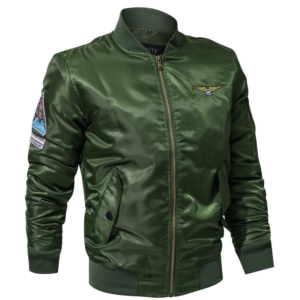 Men's Casual  Winter Jacket Stand Collar Military Clothing Zipper Coat