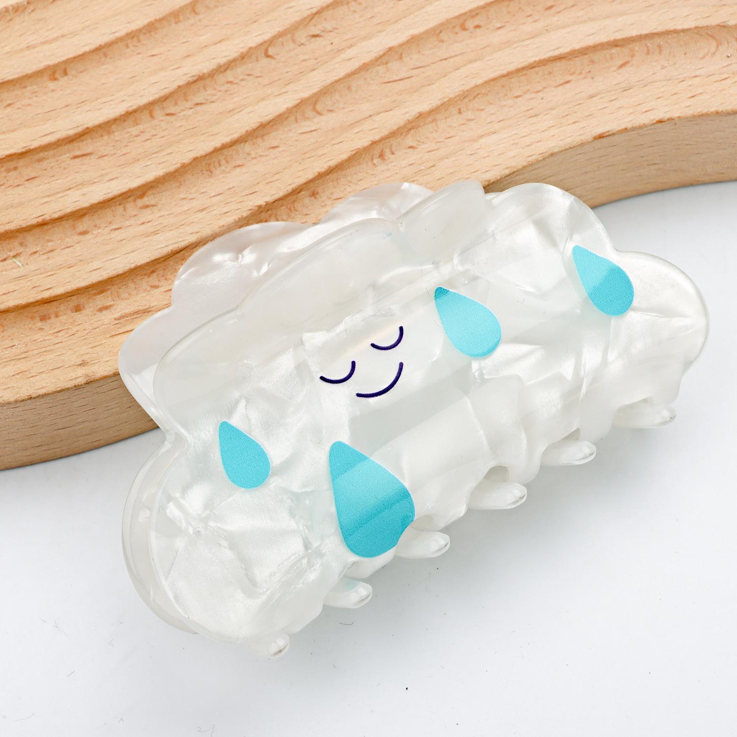 

1 шт. Новый кошачий мята Облако Девочка Милый мультяшный Заколка-акула для волос с кошачьей мятой на затылке