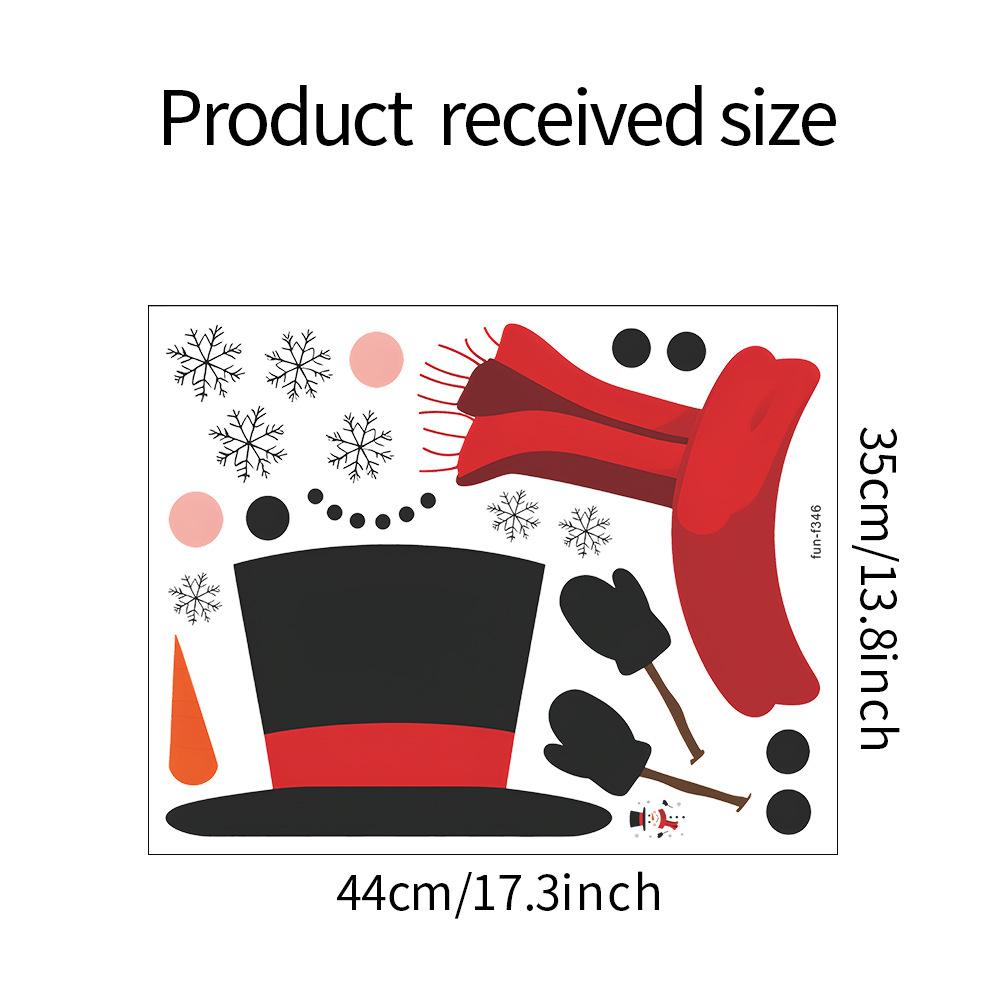 

Fun-f346 Цилиндр Рождественский Снеговик Снежинка Наклейка на холодильник Кухня Столовая Домашнее украшение Наклейка на стену 35*44CM/fun-f346 914