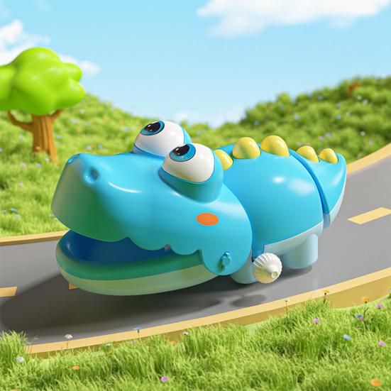 Juguete de Cocodrilo de Cuerda Sin Pilas Cocodrilo que se balancea y gatea Juguete Educativo Interactivo de Animal con Mecanismo de Reloj para Niños Pequeños Niños Niñas