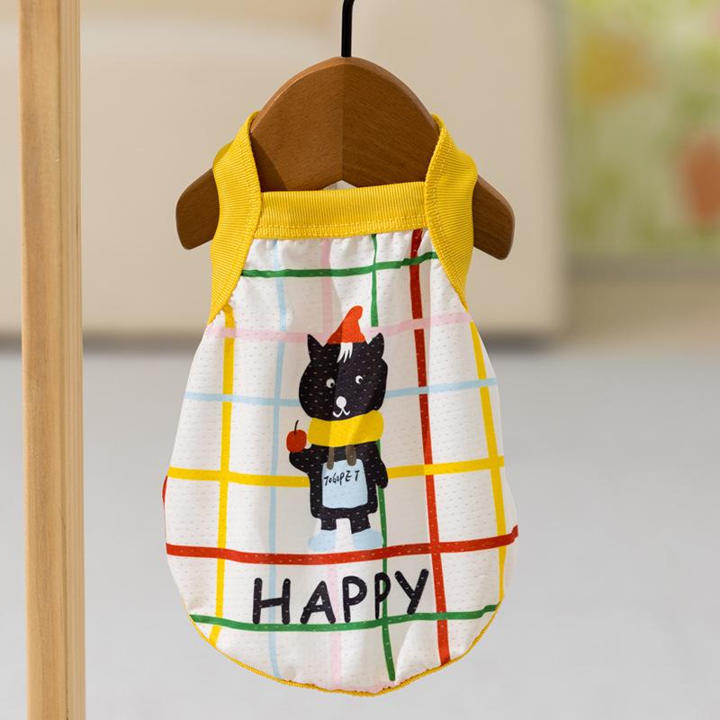 Summer Dog Cool Cute Ice Silk Christmas Bear Suspender Teddy Cat Summer Vest Thin Pet Dog Clothes