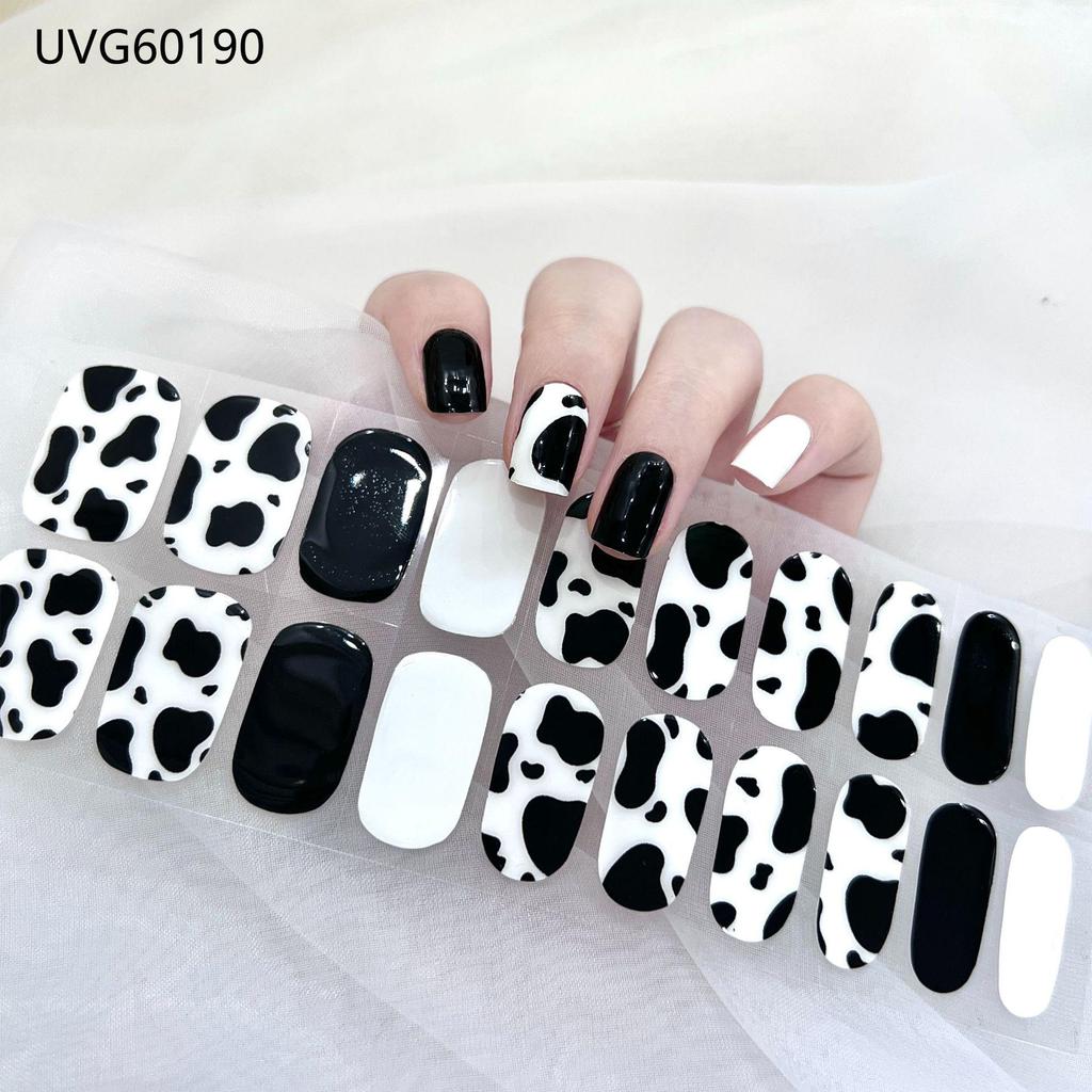 Transparent Nude UV Gel Nail Art Stickers: Semi-Cured, Semi-Baked Manicure Sheets
