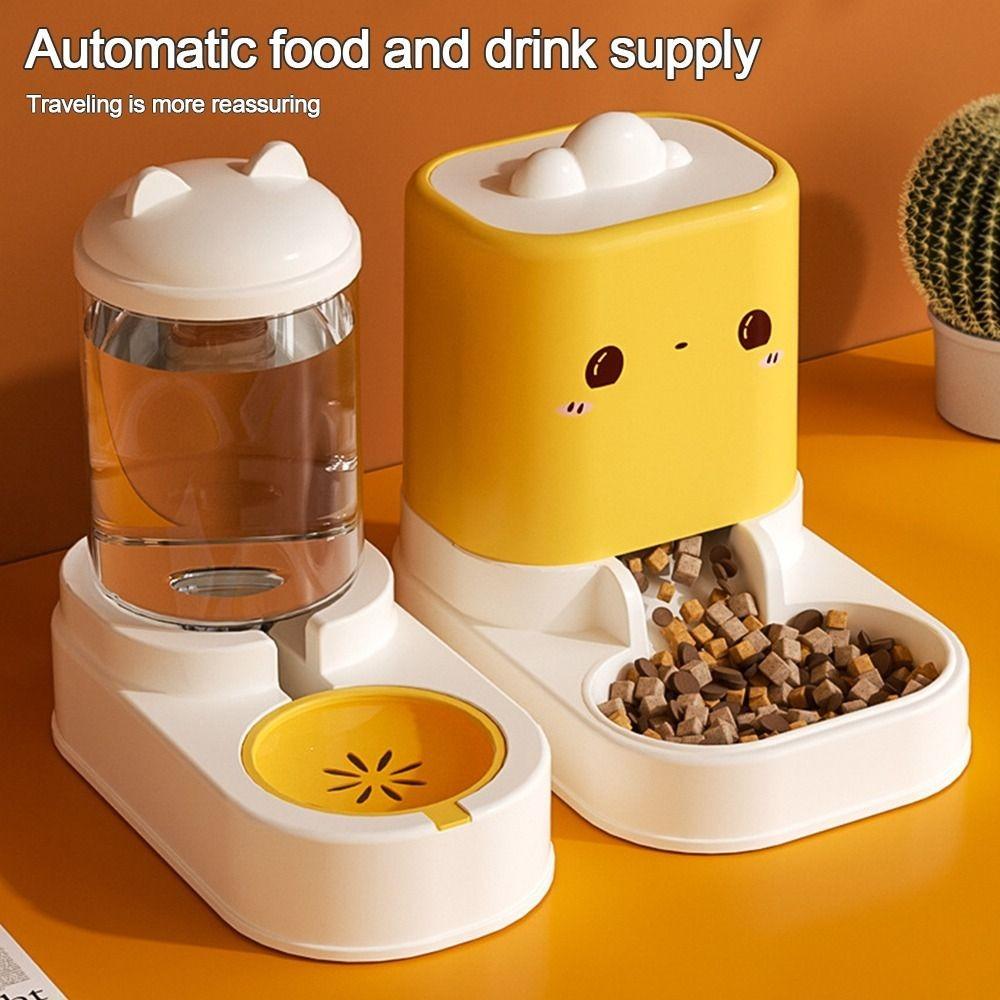 Convenient Cat Feeder Large Capacity Dog Feeder Cute Pet Water Dispenser for Cats and Dogs