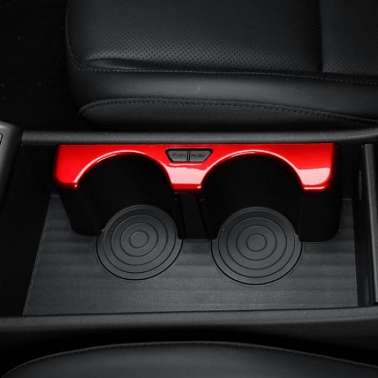 Car ABS Front Water Cup Holder Cover Trim For Hyundai Kona 2024 2025 Accessories