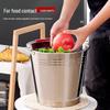 MOLUONA Portable Stainless Steel Bucket