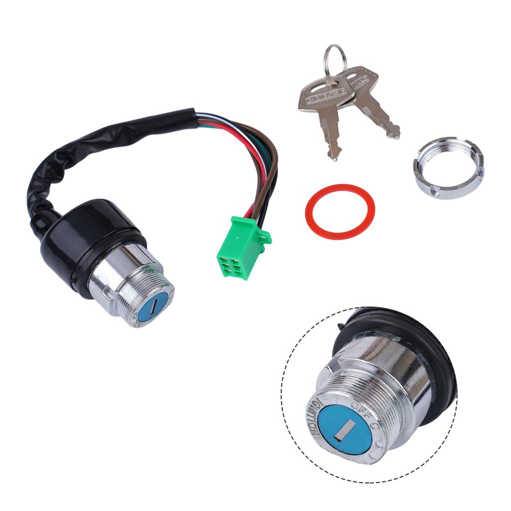 Reliable 6 Wires Ignition Key Switch for Motorcycles Universal Design Suitable for 50CC 90CC 110CC 125cc 2 Keys Set
