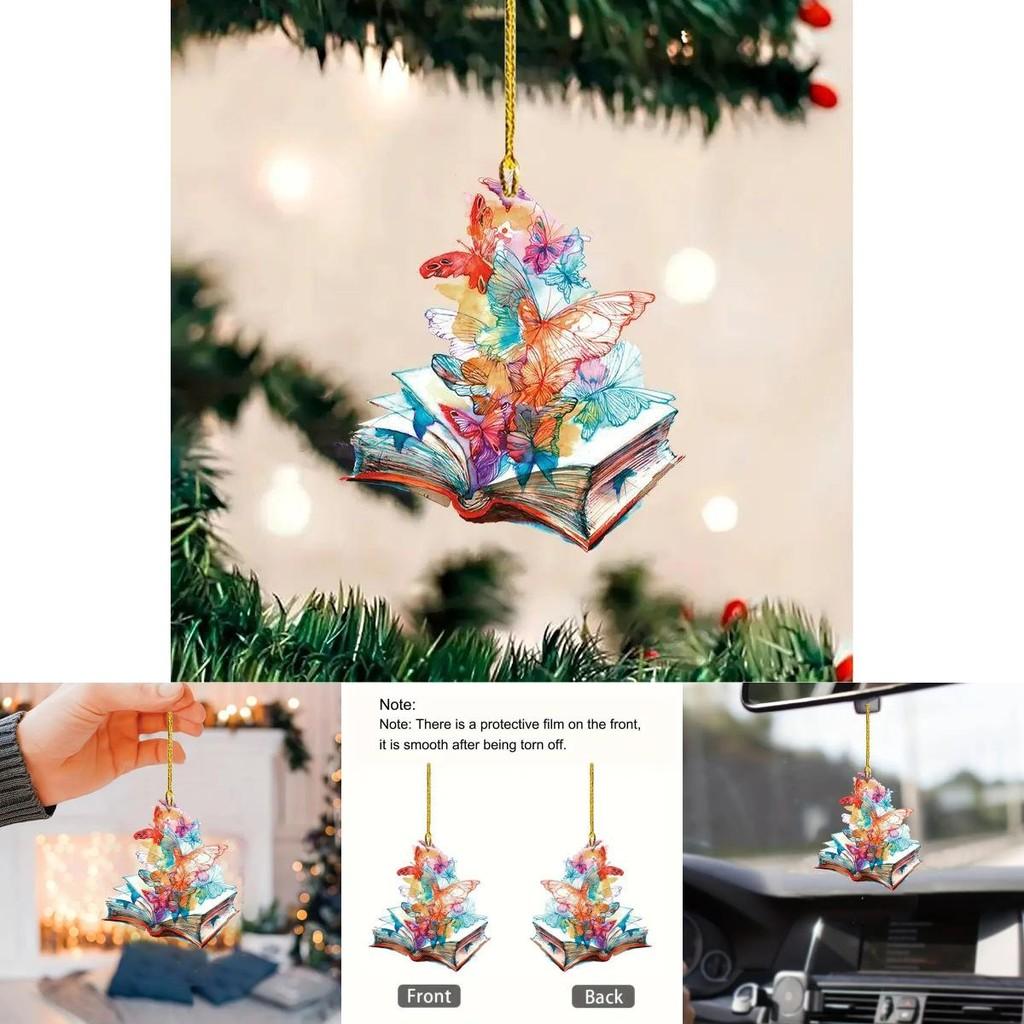 Charming Christmas Acrylic Tree Hanging Ornament For Stylish Interior Car