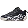 MB1 PU Esportivos Confortáveis Absorção de Choque Resistente ao Desgaste Respiráveis Cano Baixo Retro Tênis de Basquete Feminino Preto F12W041201FII