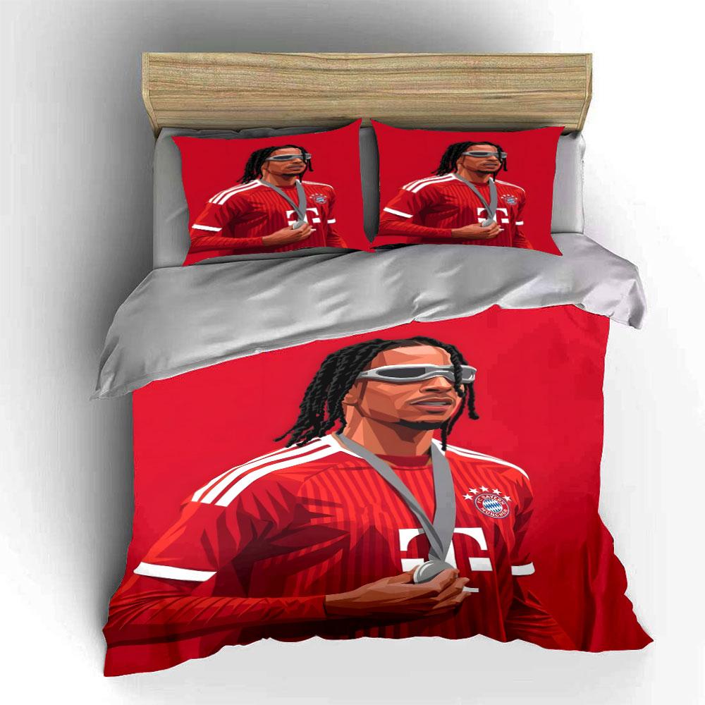 Illustration of football player. Bedding sets Duvet cover sets Duvet covers Pillowcases(1*Duvet Cover 2*Pillowcases without duvet insert)