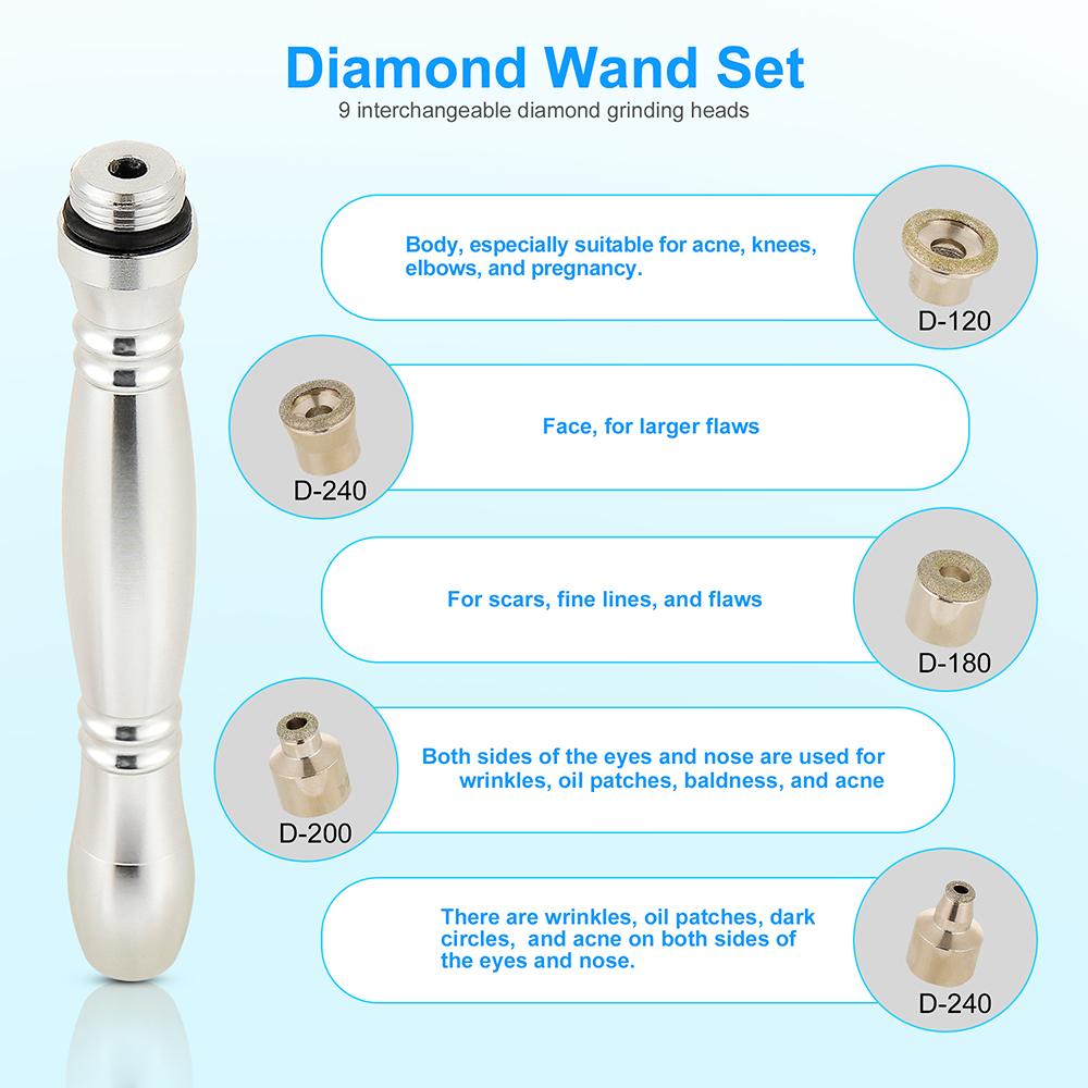 3 In 1 Diamond Microdermabrasion Facial Lifting Machine Vacuum Suction Face Water Spray Exfoliate Removal Peeling Skin Care Tool