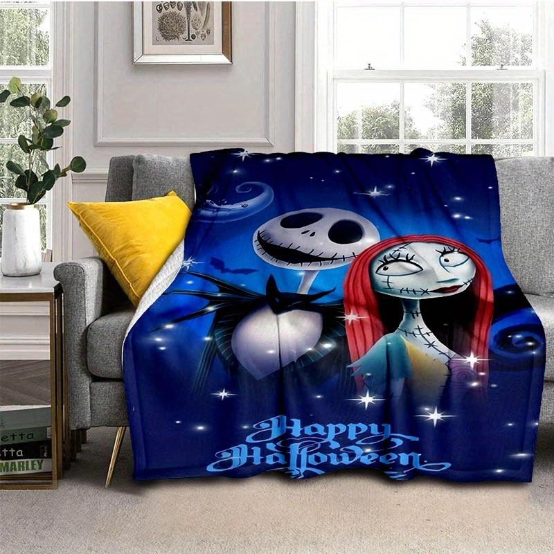 1pc The Nightmare Before Christmas Printing Blanket - Soft, All-Season Throw for Living Room, Bedroom,Personalized Gift with Adorable Cartoon Design