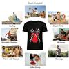 Gingham Bow Red Apple Print Casual Top Pure cotton T-shirt