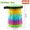 Rainbow Telescopic Adjustable Folding Stool for Leisure, Fishing, and Household Use