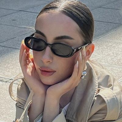 New Women Sunglasses Elliptical Small Frame Man Retro Personalized Sun Glasses Fashion Trend Outdoor Anti Uv Eyeglasses Uv400