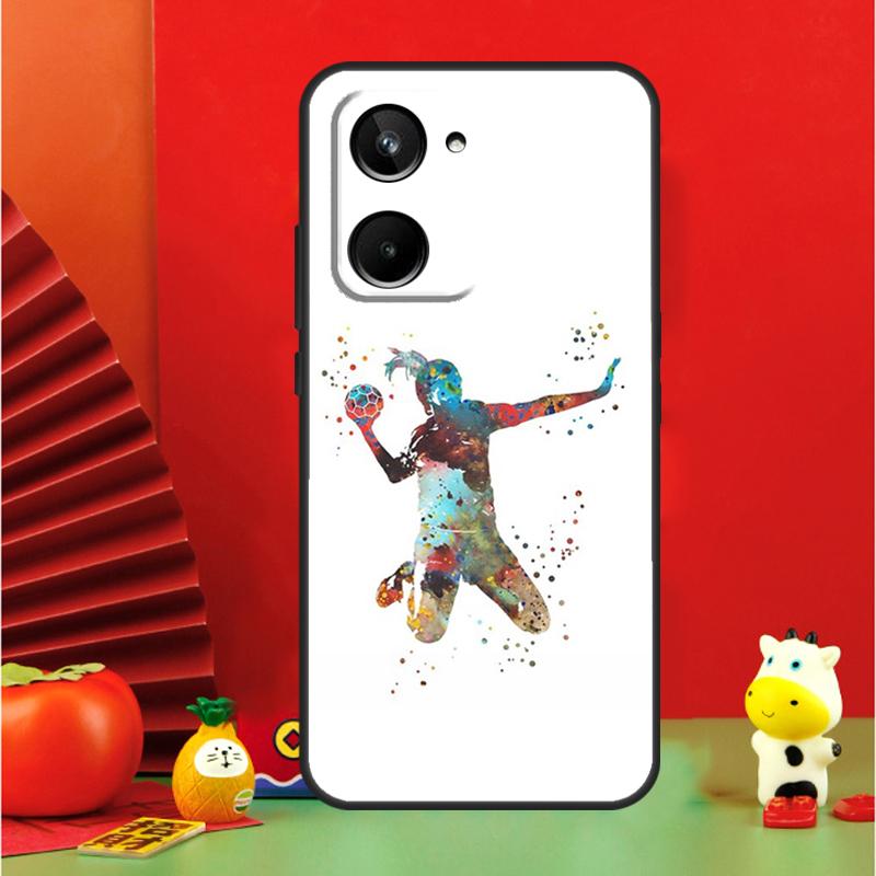 Stylish Playing Handball For Realme 15 Pro GT7 GT6 10 11 12 13 14 Pro Plus C67 C63 C61 C55 C51 C53 C35 C75 C65 Case
